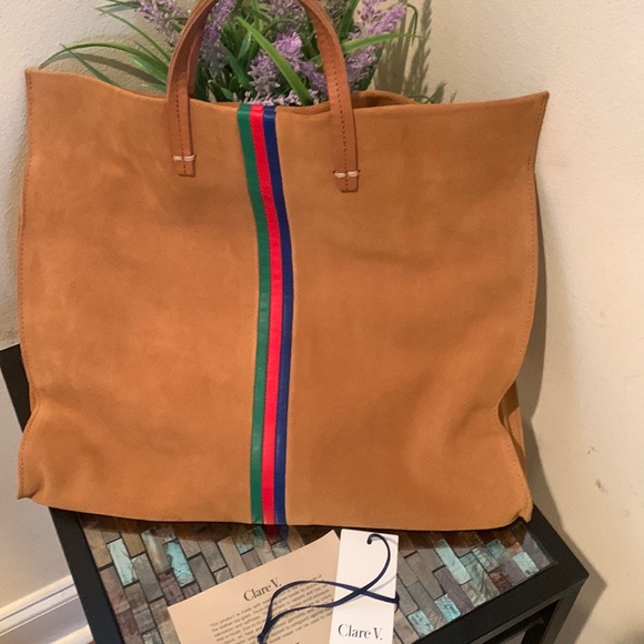 - Clare V. Simple Stripe Suede Tote
CLARE V. - Picture 3 of 17